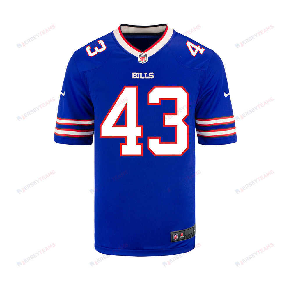 Terrel Bernard 43 Buffalo Bills YOUTH Home Game Jersey - Royal
