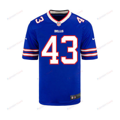 Terrel Bernard 43 Buffalo Bills YOUTH Home Game Jersey - Royal