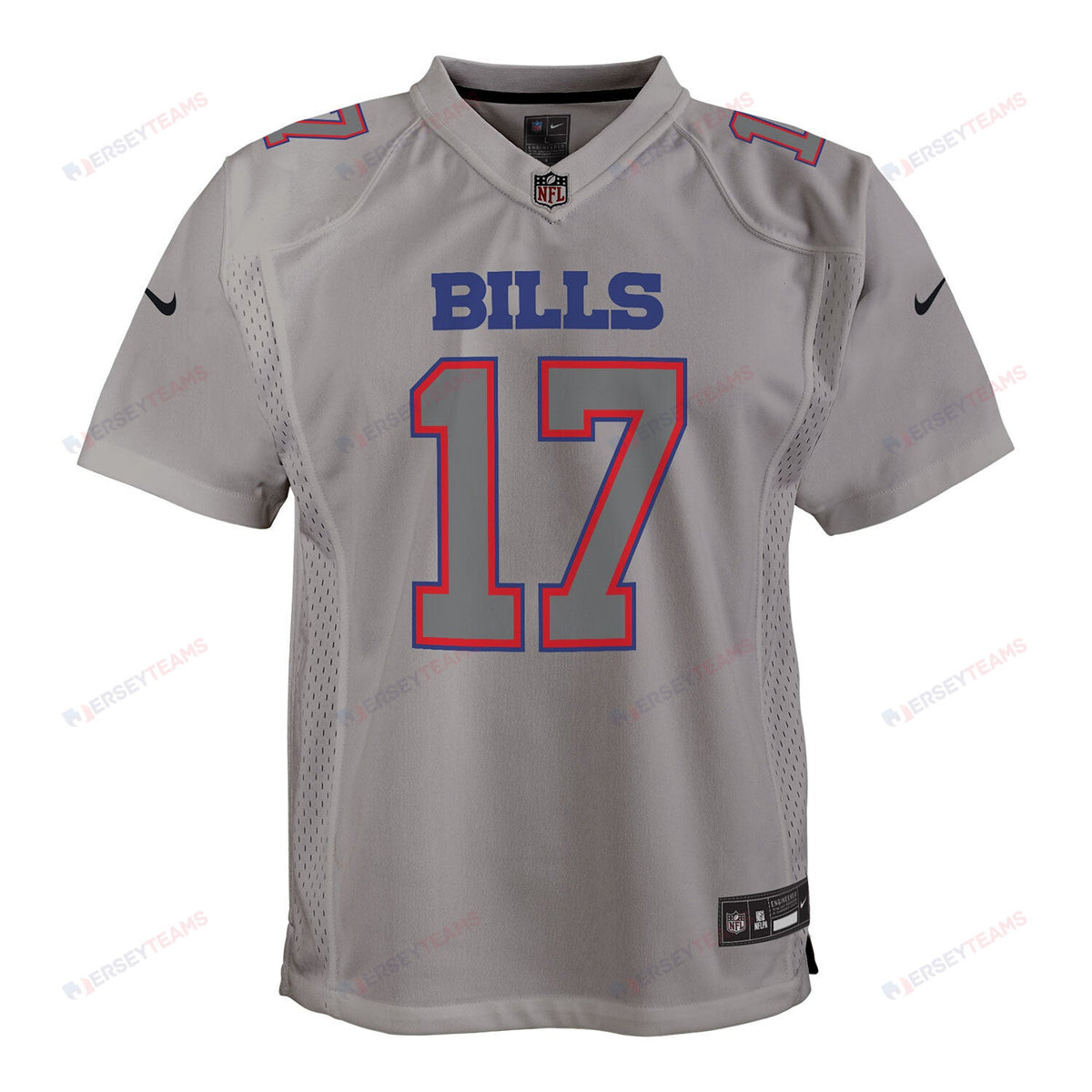 Josh Allen 17 Buffalo Bills YOUTH Atmosphere Fashion Game Jersey - Gray