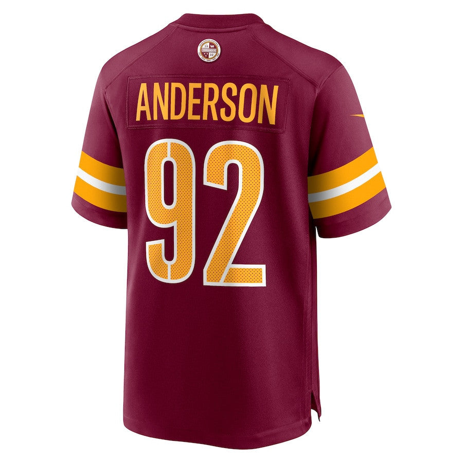 Abdullah Anderson 92 Washington Commanders Men Game Jersey - Burgundy