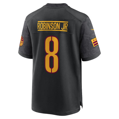 Brian Robinson Jr. 8 Washington Commanders Alternate Men Game Jersey - Black