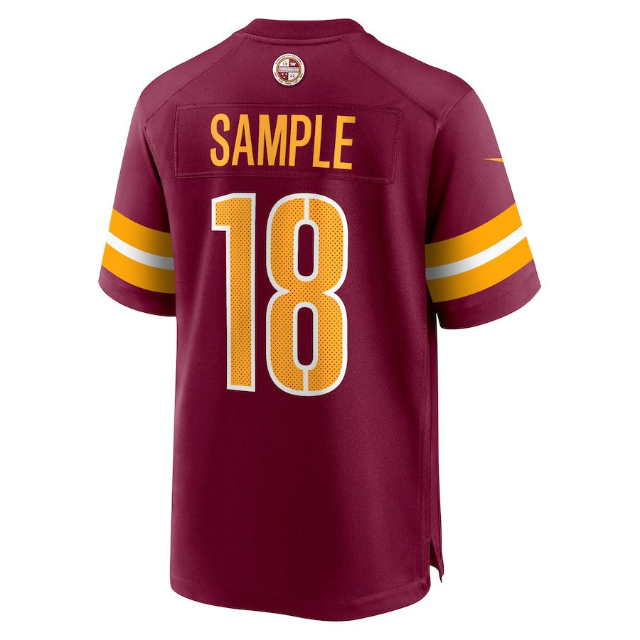 Jalen Sample 18 Washington Commanders Men Game Jersey - Burgundy