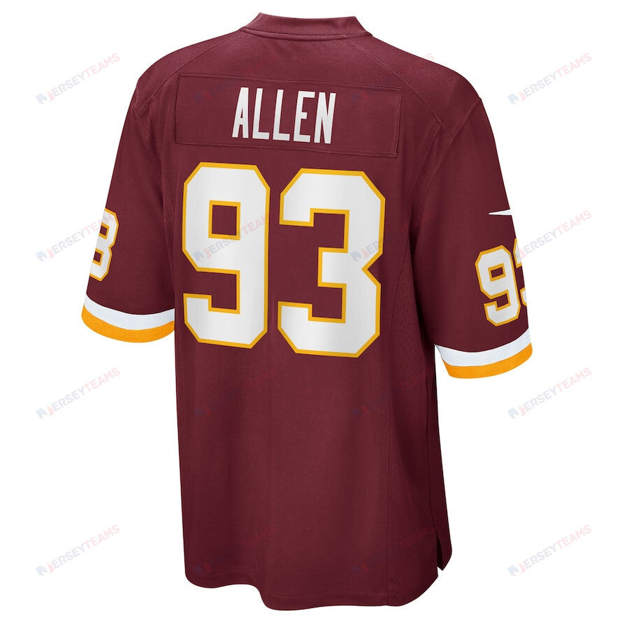 Jonathan Allen 93 Washington Commanders Football Team Men Game Jersey - Burgundy