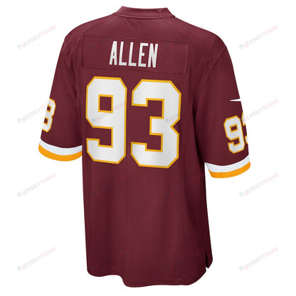 Jonathan Allen 93 Washington Commanders Football Team Men Game Jersey - Burgundy