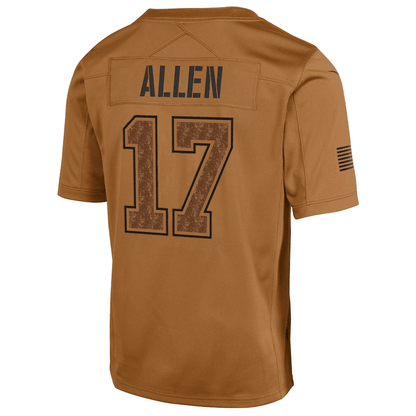 Josh Allen 17 Buffalo Bills 2023 Salute To Service Limited YOUTH Jersey - Brown