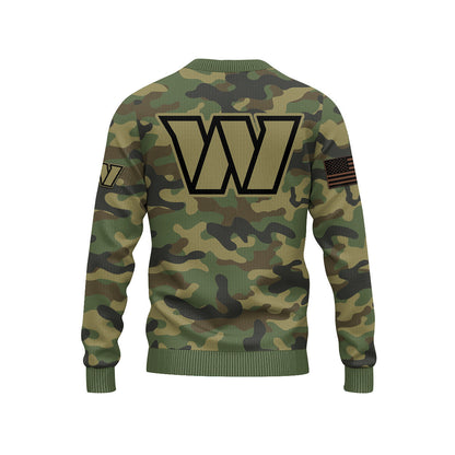Washington Commanders Camo Salute To Service Sweater Printed - Camo