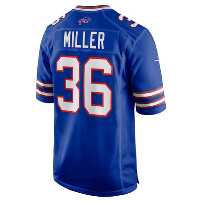Herb Miller 36 Buffalo Bills Game Men Jersey - Royal