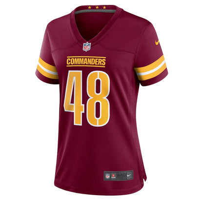 Sean Chandler 48 Washington Commanders Women Game Jersey - Burgundy
