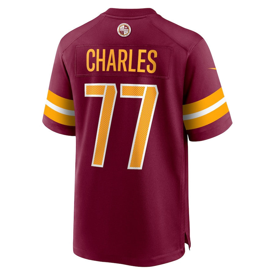 Saahdiq Charles 77 Washington Commanders Men Game Jersey - Burgundy