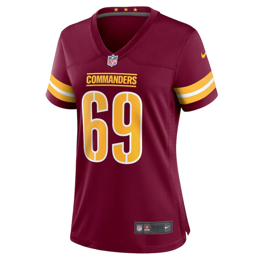 Tyler Larsen 69 Washington Commanders Women Game Jersey - Burgundy