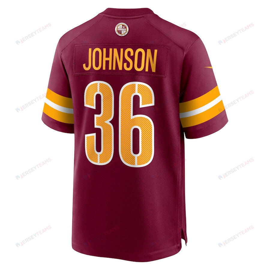Danny Johnson 36 Washington Commanders Men Game Jersey - Burgundy