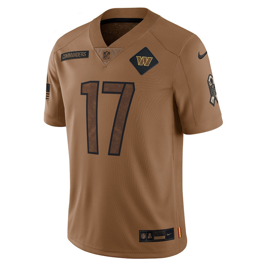 Terry McLaurin 17 Washington Commanders 2023 Salute To Service Men Limited Jersey - Brown