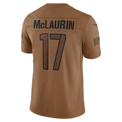 Terry McLaurin 17 Washington Commanders 2023 Salute To Service Men Limited Jersey - Brown