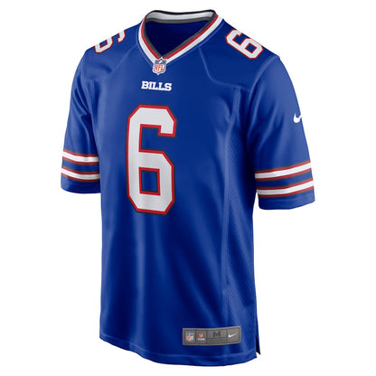 Shane Buechele 6 Buffalo Bills Men Team Game Jersey - Royal