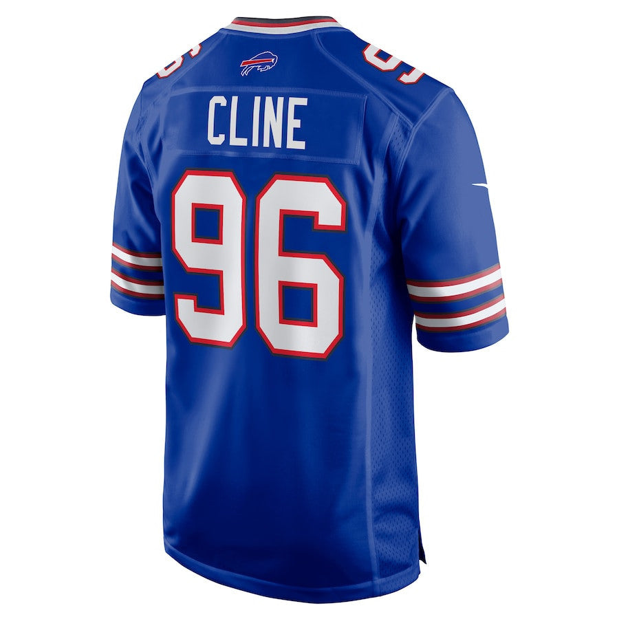 Kameron Cline 96 Buffalo Bills Men Team Game Jersey - Royal