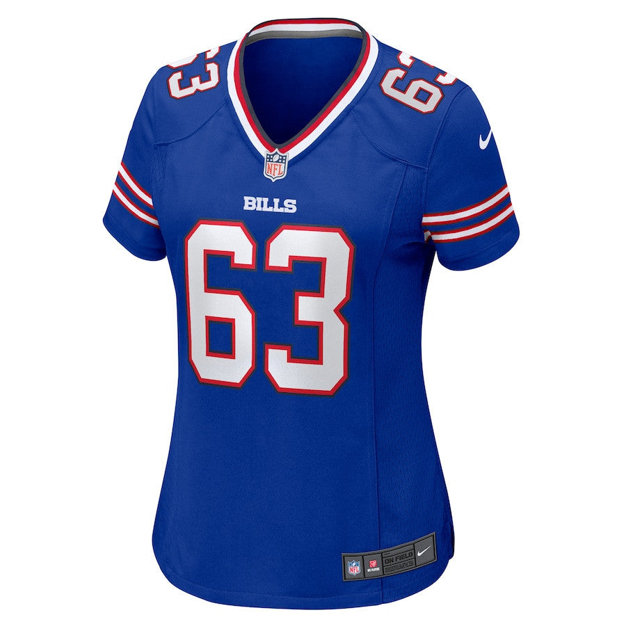 Kevin Jarvis 63 Buffalo Bills Women Team Game Jersey - Royal