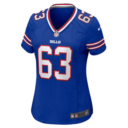 Kevin Jarvis 63 Buffalo Bills Women Team Game Jersey - Royal