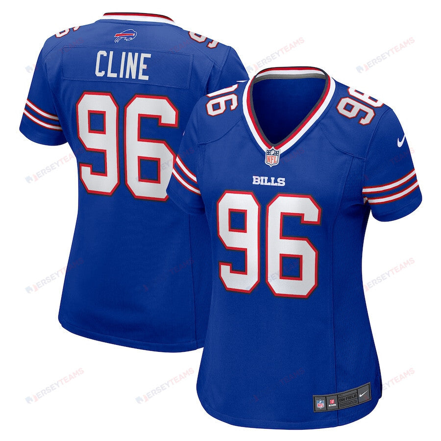 Kameron Cline 96 Buffalo Bills Women Team Game Jersey - Royal