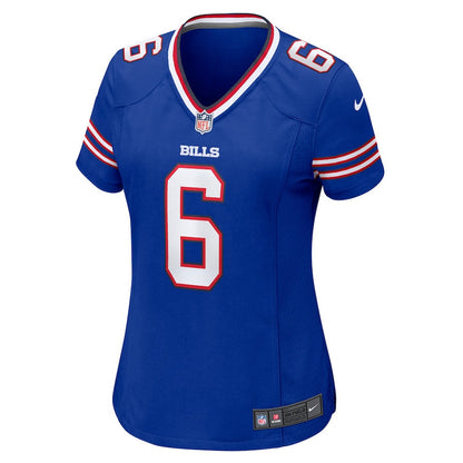 Shane Buechele 6 Buffalo Bills Women Team Game Jersey - Royal