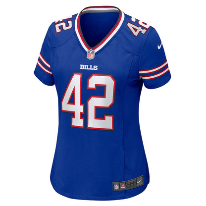 Dorian Williams 42 Buffalo Bills Women Team Game Jersey - Royal