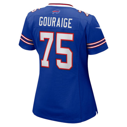 Richard Gouraige 75 Buffalo Bills Women Home Game Jersey - Royal