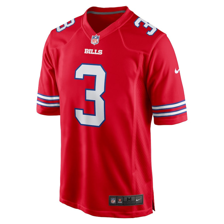 Damar Hamlin 3 Buffalo Bills Men Alternate Game Jersey - Red