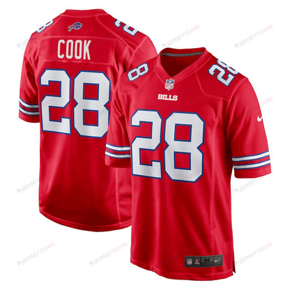 James Cook 28 Buffalo Bills Men Alternate Game Jersey - Red