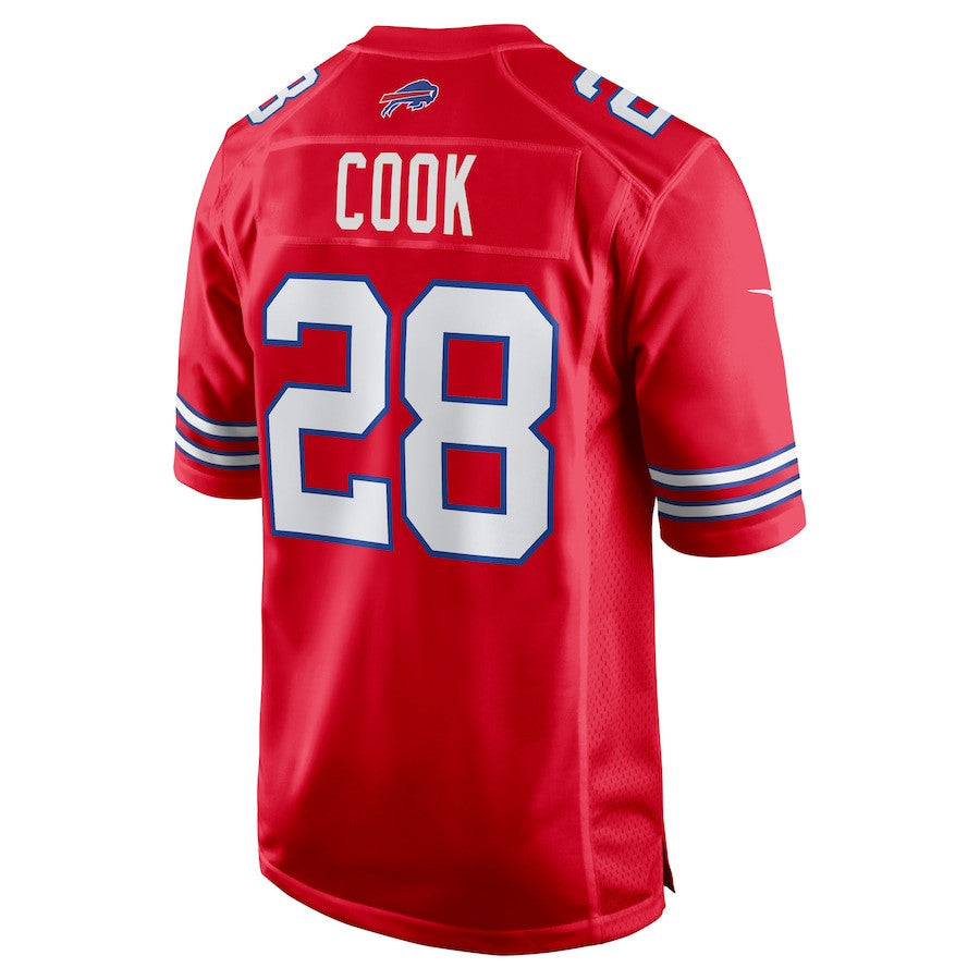 James Cook 28 Buffalo Bills Men Alternate Game Jersey - Red