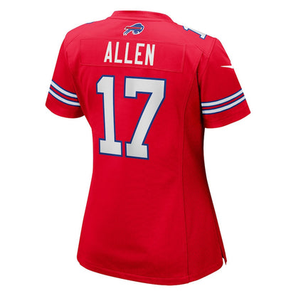 Josh Allen 17 Buffalo Bills Women Game Jersey - Red