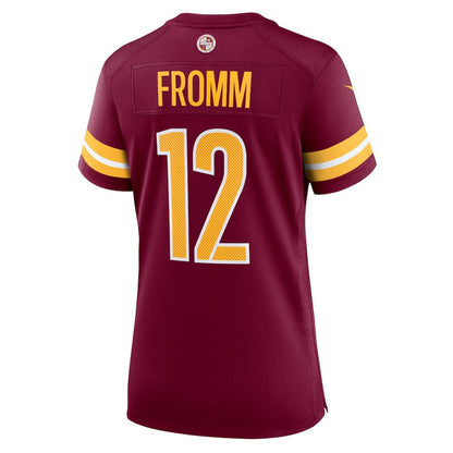Jake Fromm 12 Washington Commanders Women Home Game Jersey - Burgundy