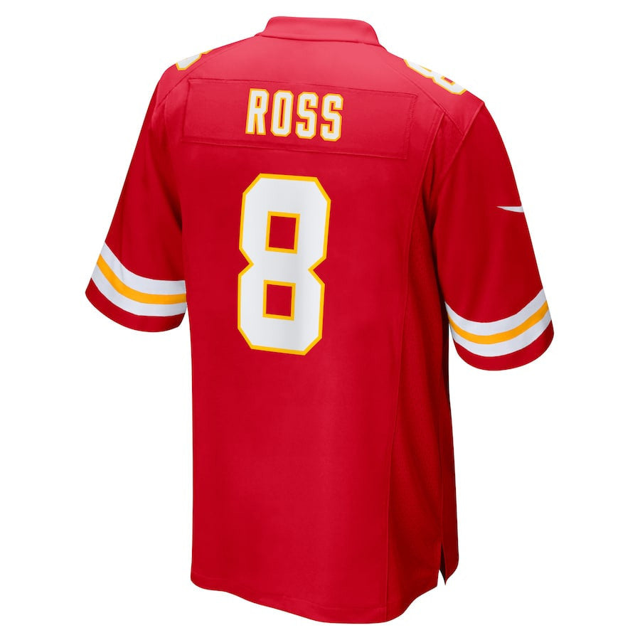 Justyn Ross 8 Kansas City Chiefs Men Home Game Jersey - Red