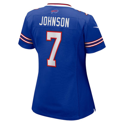 Taron Johnson 7 Buffalo Bills Women Game Jersey - Royal