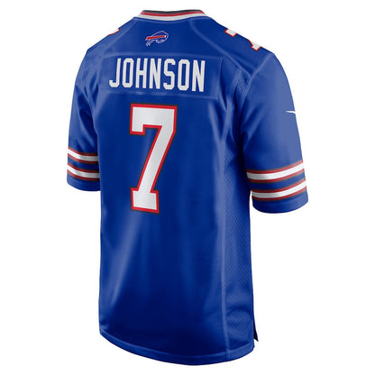 Taron Johnson 7 Buffalo Bills Men Game Jersey - Royal