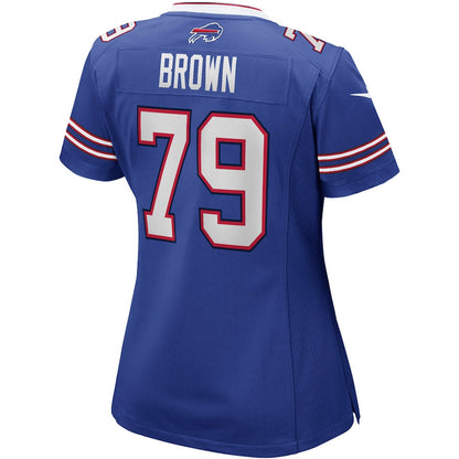 Ruben Brown 79 Buffalo Bills Women Game Retired Jersey - Royal