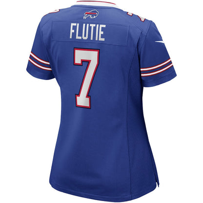 Doug Flutie 7 Buffalo Bills Women Game Retired Jersey - Royal