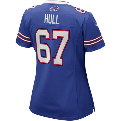 Kent Hull 67 Buffalo Bills Women Game Retired Jersey - Royal