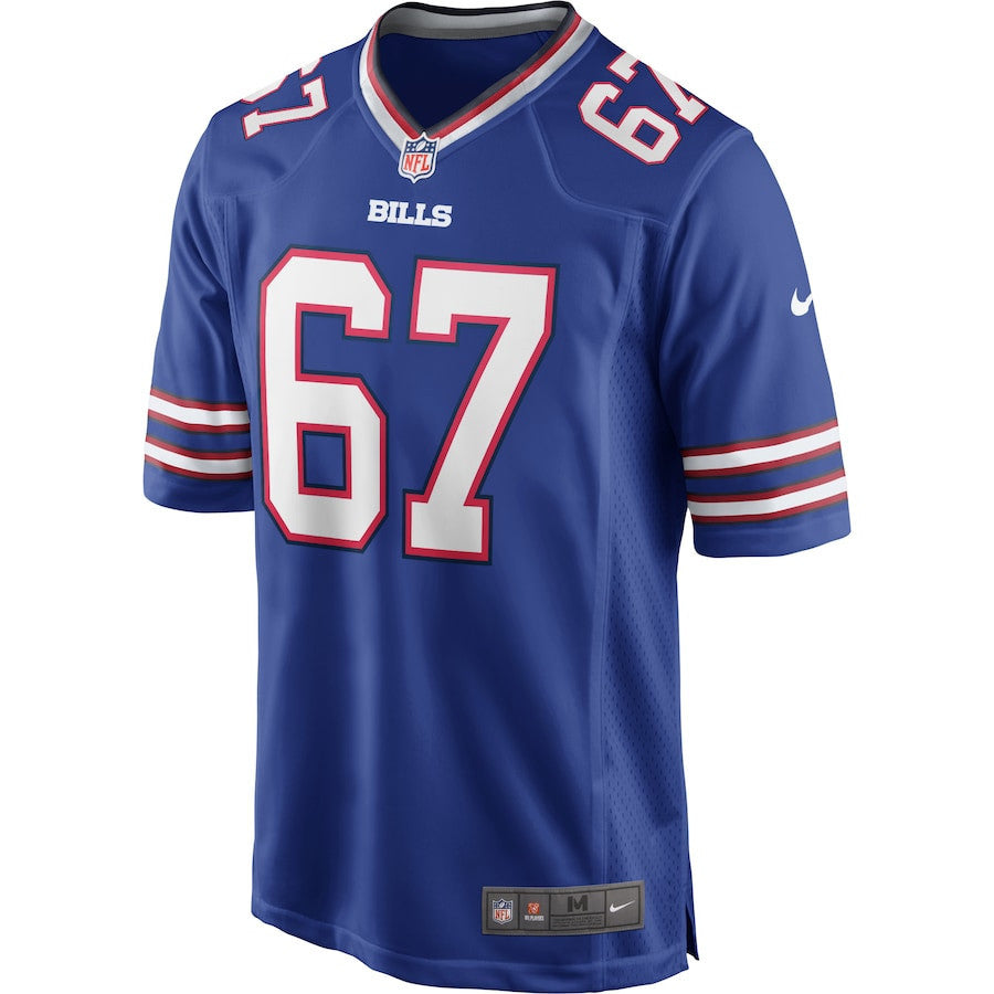 Kent Hull 67 Buffalo Bills Men Game Retired Jersey - Royal