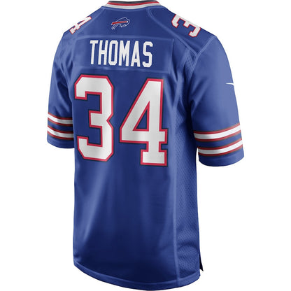 Thurman Thomas 34 Buffalo Bills Men Game Retired Jersey - Royal
