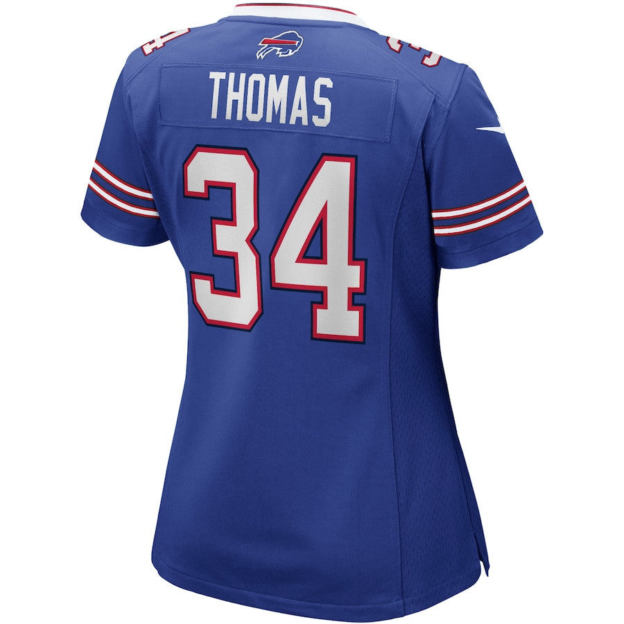 Thurman Thomas 34 Buffalo Bills Women Game Retired Jersey - Royal