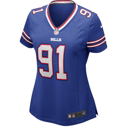 Ed Oliver 91 Buffalo Bills Women Game Jersey - Royal