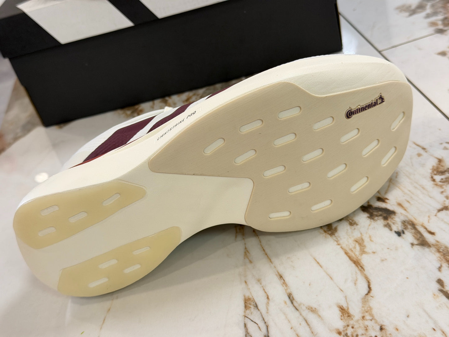 adidas Adizero Evo SL Woven "Off White / Maroon"