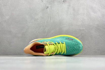 HOKA Clifton 9 Teal Multi-Color Daily Cushioned Running Trainers