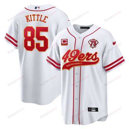 George Kittle 85 San Francisco 49ers Baseball Men Jersey - White