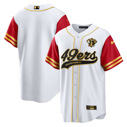 San Francisco 49ers Baseball Men Jersey - Color Sleeve