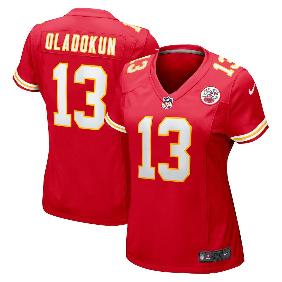 Chris Oladokun 13 Kansas City Chiefs Women Game Jersey - Red