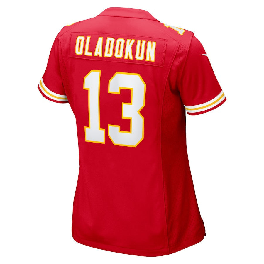 Chris Oladokun 13 Kansas City Chiefs Women Game Jersey - Red
