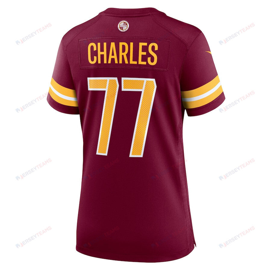 Saahdiq Charles 77 Washington Commanders Women Game Jersey - Burgundy