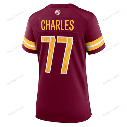 Saahdiq Charles 77 Washington Commanders Women Game Jersey - Burgundy