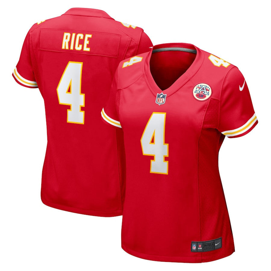 Rashee Rice 4 Kansas City Chiefs Women Game Jersey - Red