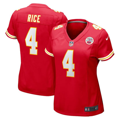 Rashee Rice 4 Kansas City Chiefs Women Game Jersey - Red